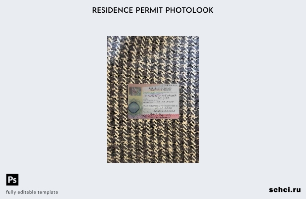 Скачать цифровую версию шаблона фотоизображения вида на жительство в Гане